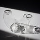 Curvy Glass Candle Holder 01 – Transparent