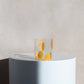 Dotted Drinking Glass – Peachy Yellow