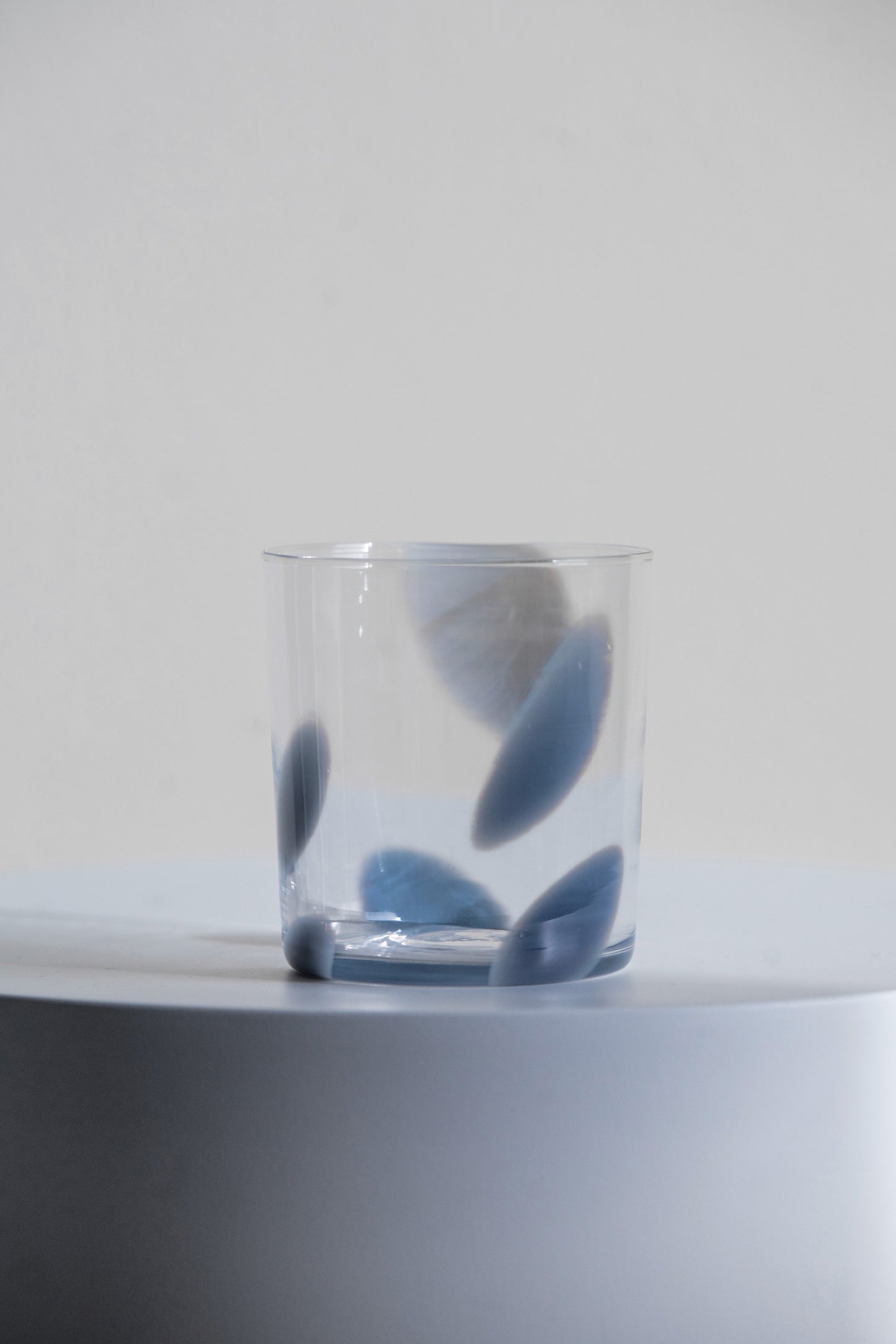 Dotted Drinking Glass – Matte Blue