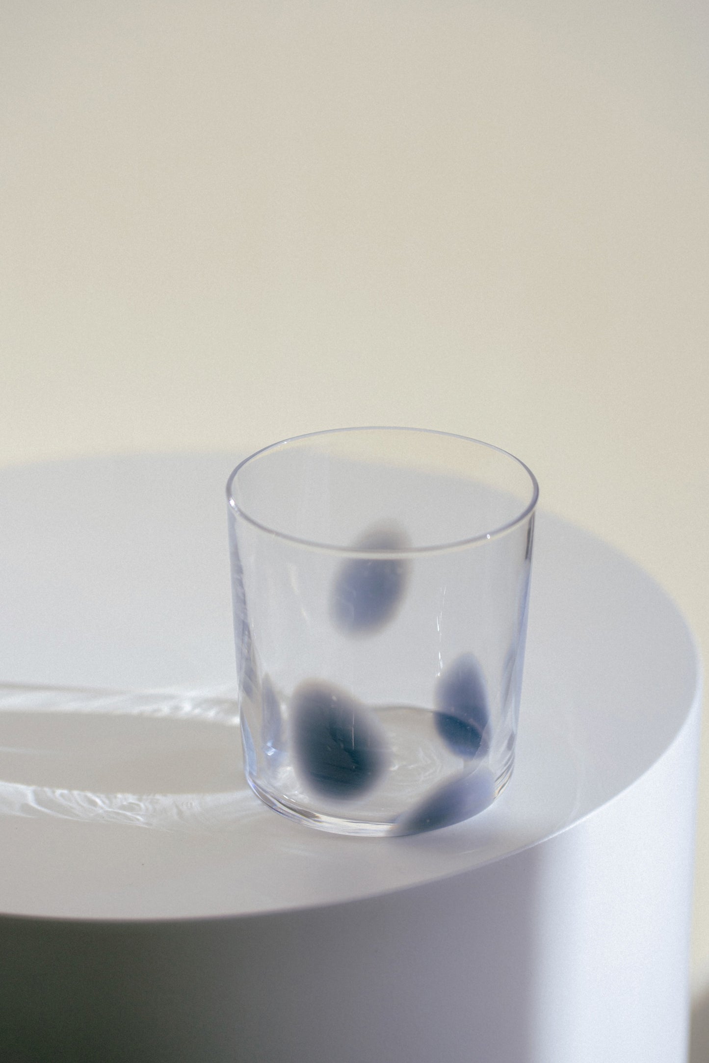 Dotted Drinking Glass – Matte Blue